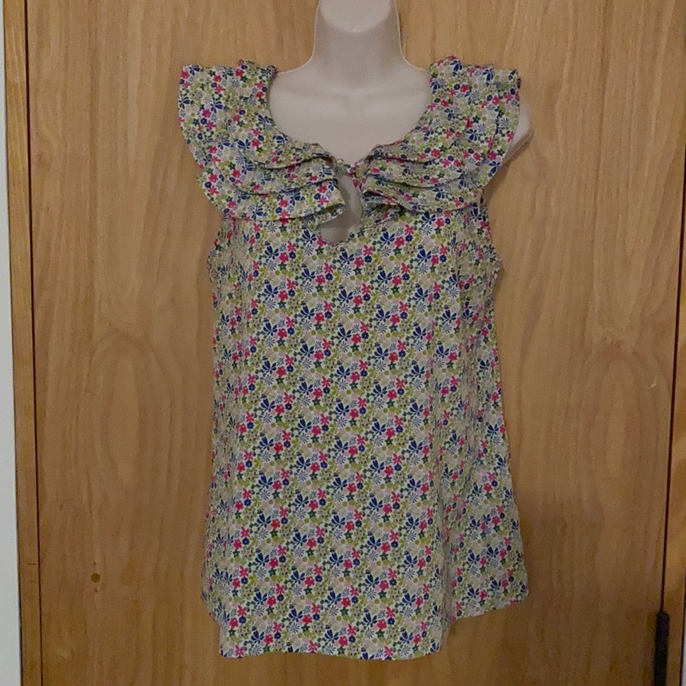 Liberty of London for Target M sleeveless ruffle blouse